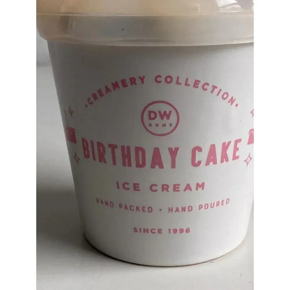 DW Home Birthday Cake Scented Candle 10.8 Oz Creamery Collection‎ Decorative Lid